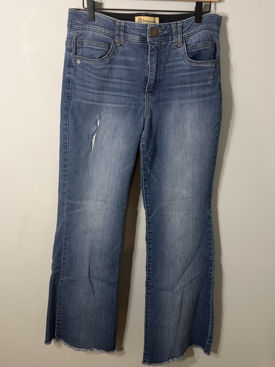 Democracy Denim - Democracy Blue Cropped Bootcut Jeans with Raw Hem